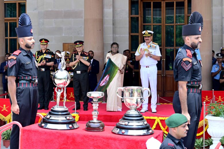 Hon. President of India Flags Off 134th Durand Cup Trophies in a Grand Ceremony at Rashtrapati Bhawan